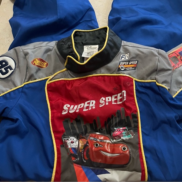 Disney Cars Pitt crew Costume - Blue, Red, and Black - Picture 5 of 9